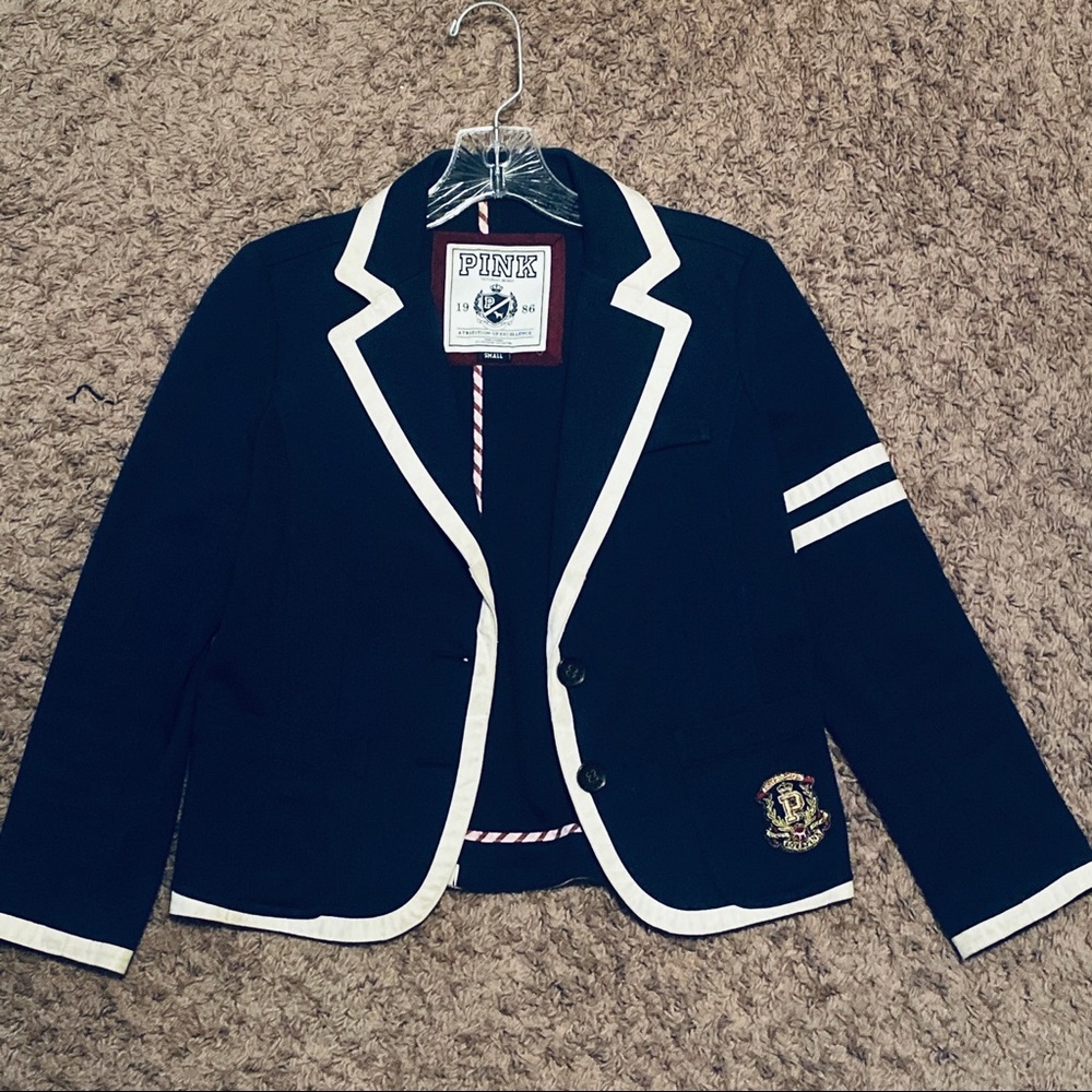VICTORIA SECRET PINK SCHOOL BOY NAVY BLUE BLAZER